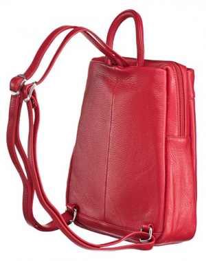 Красная женская сумка-рюкзак
