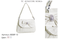 Сумки женские из натуральной кожи, артикул 80089-10, белый, 28х10х18 см., 4 100 руб.