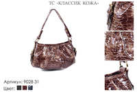 Сумки женские из натуральной кожи, артикул 9028-31, коричневый лак, 30х8х17 см., 5 150 руб.