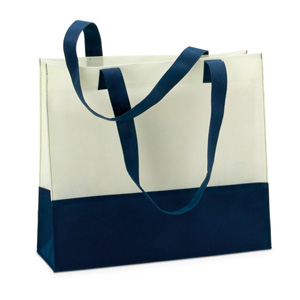 Бело-синяя пляжная сумка